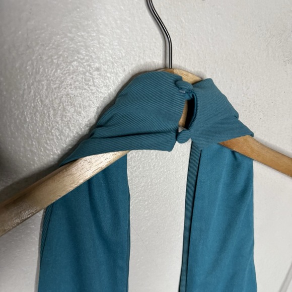 New Showpo Gaia Cross Halter Neck Teal Bodysuit Women's US 8 - Picture 6 of 9